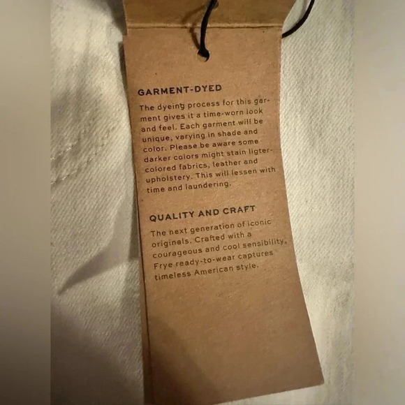 NWT FRYE Veronica Cropped Skinny Stretch Jeans Winter White size 28 - Picture 11 of 12